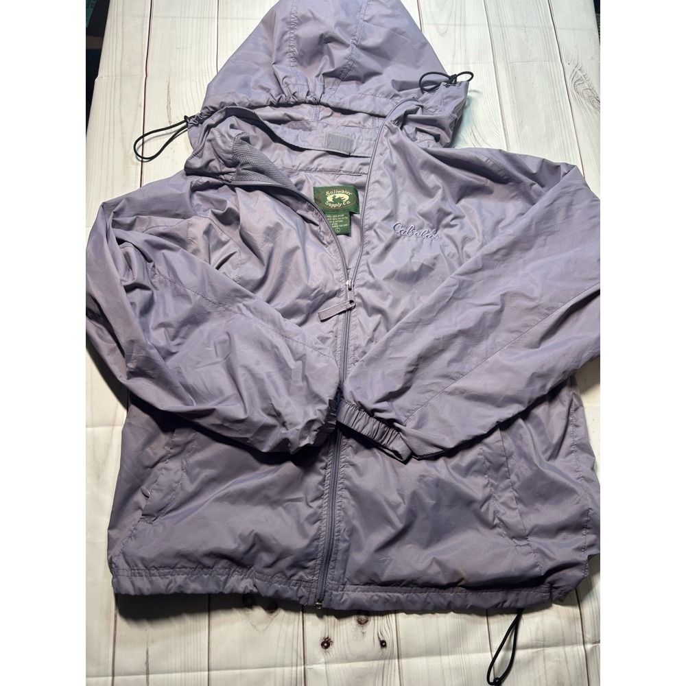 Women’s Stillwater Supply Co Cabelas Purple Lavender Rain Jacket Windbreaker L